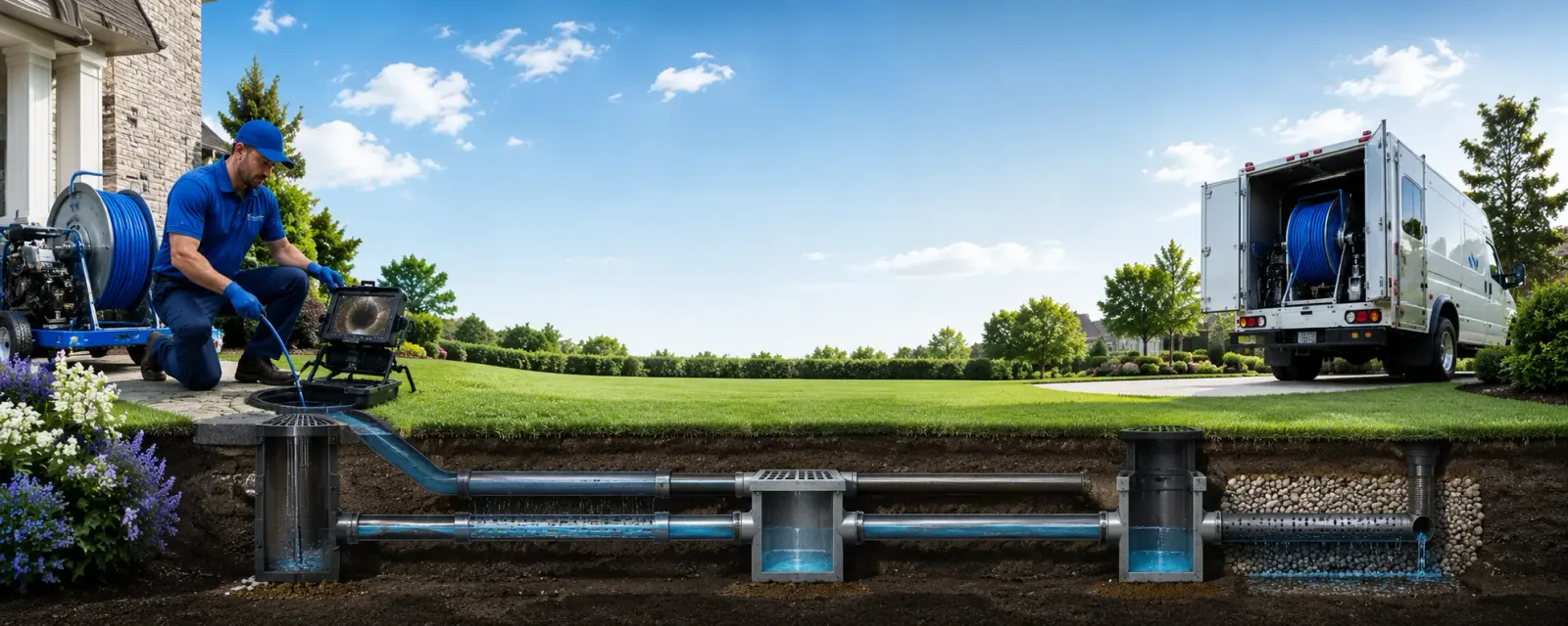 Outdoor drain cleaning information for Oley, PA